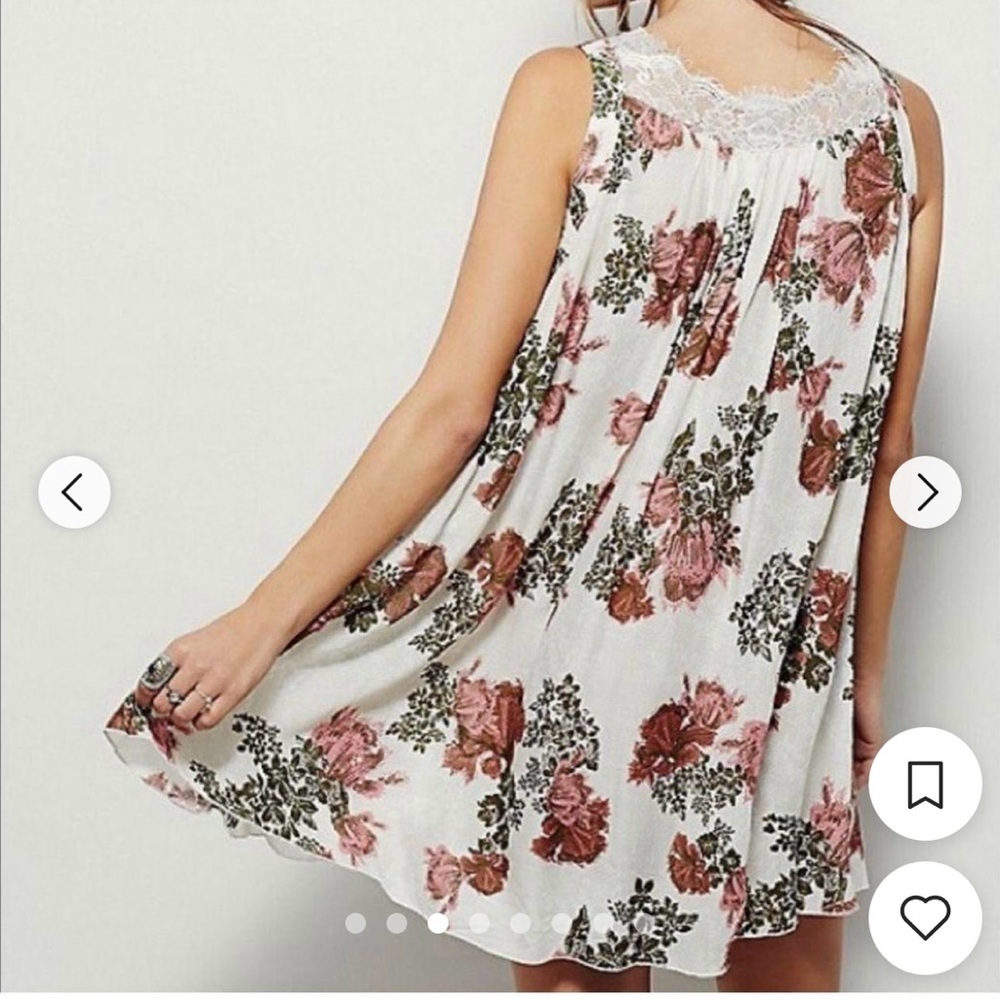 Free People Pink and Babydoll Dress/Tunic with Plunge Neckline - Picture 7 of 13